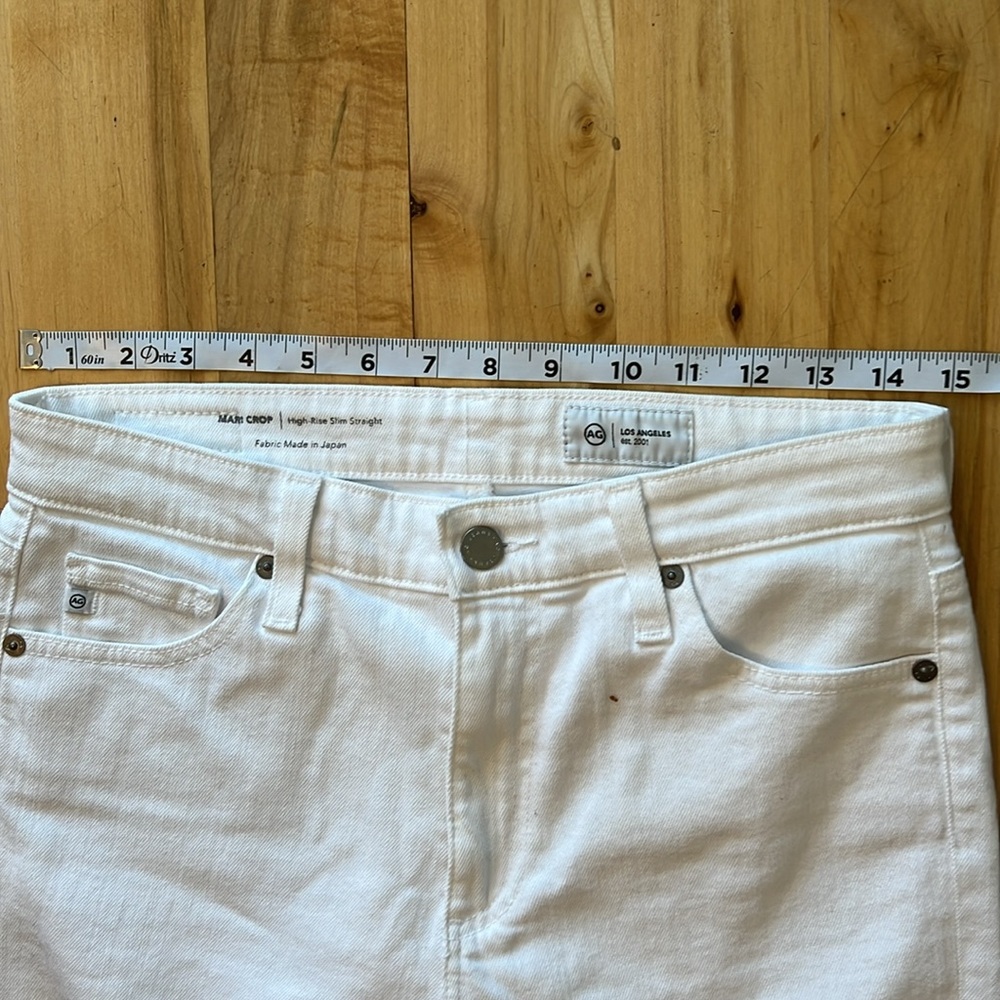 AG Adriano Goldschmied Mari White Jeans, Size 28R - Picture 9 of 12